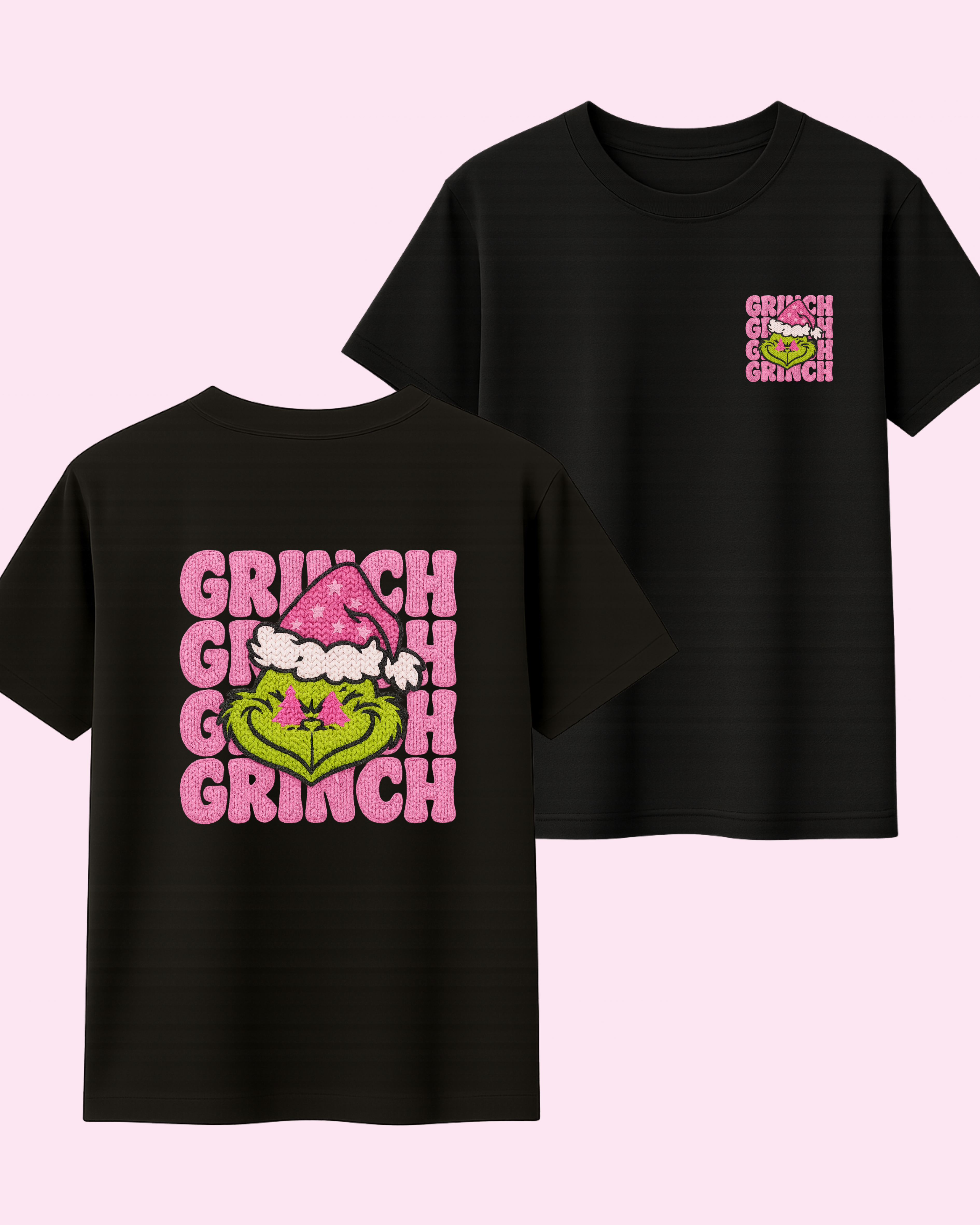 Polera Navideña | Grinch Rosado