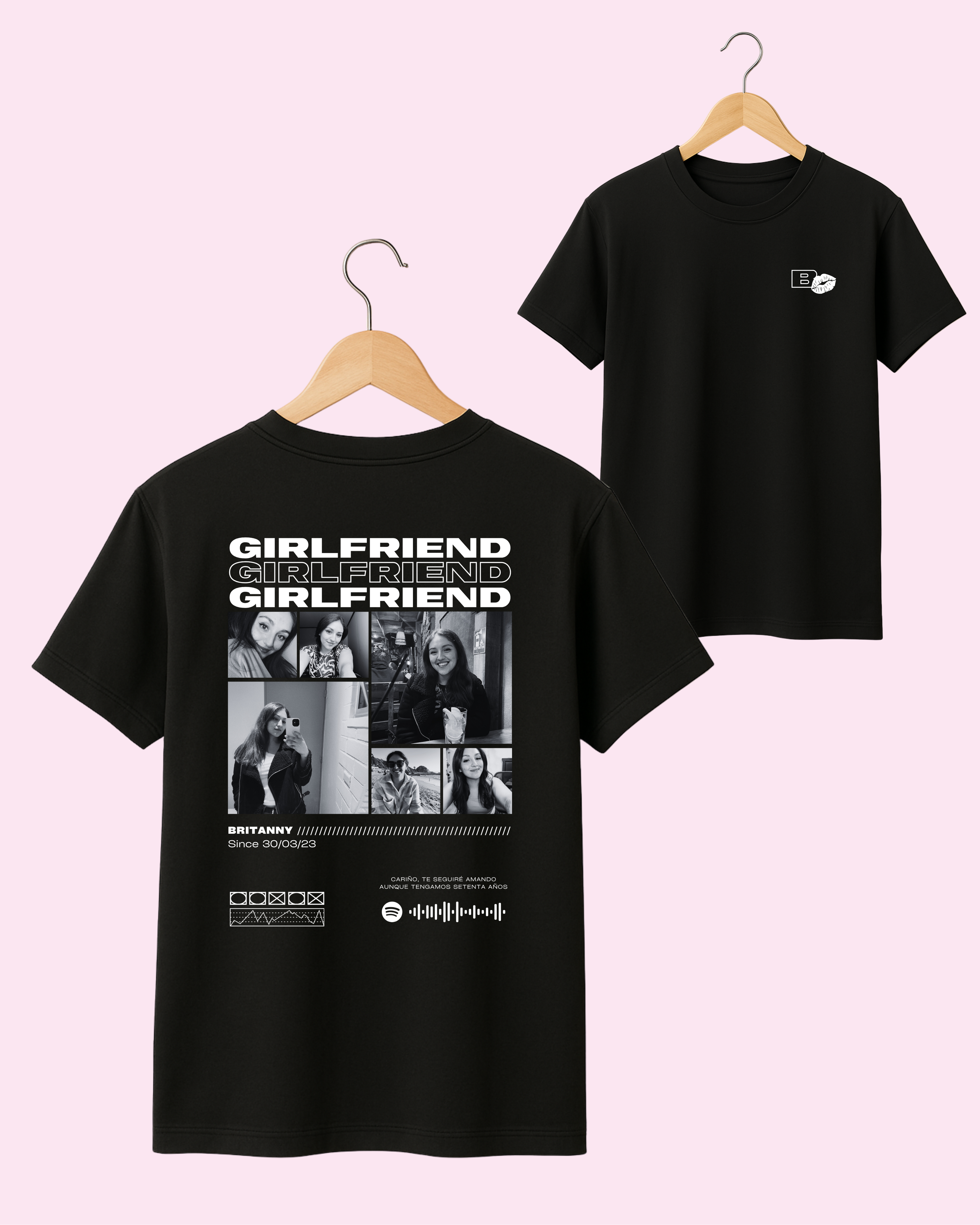 Polera | Girlfriend Boyfriend Personalizada – Viral en TikTok, con Fotos y Canción