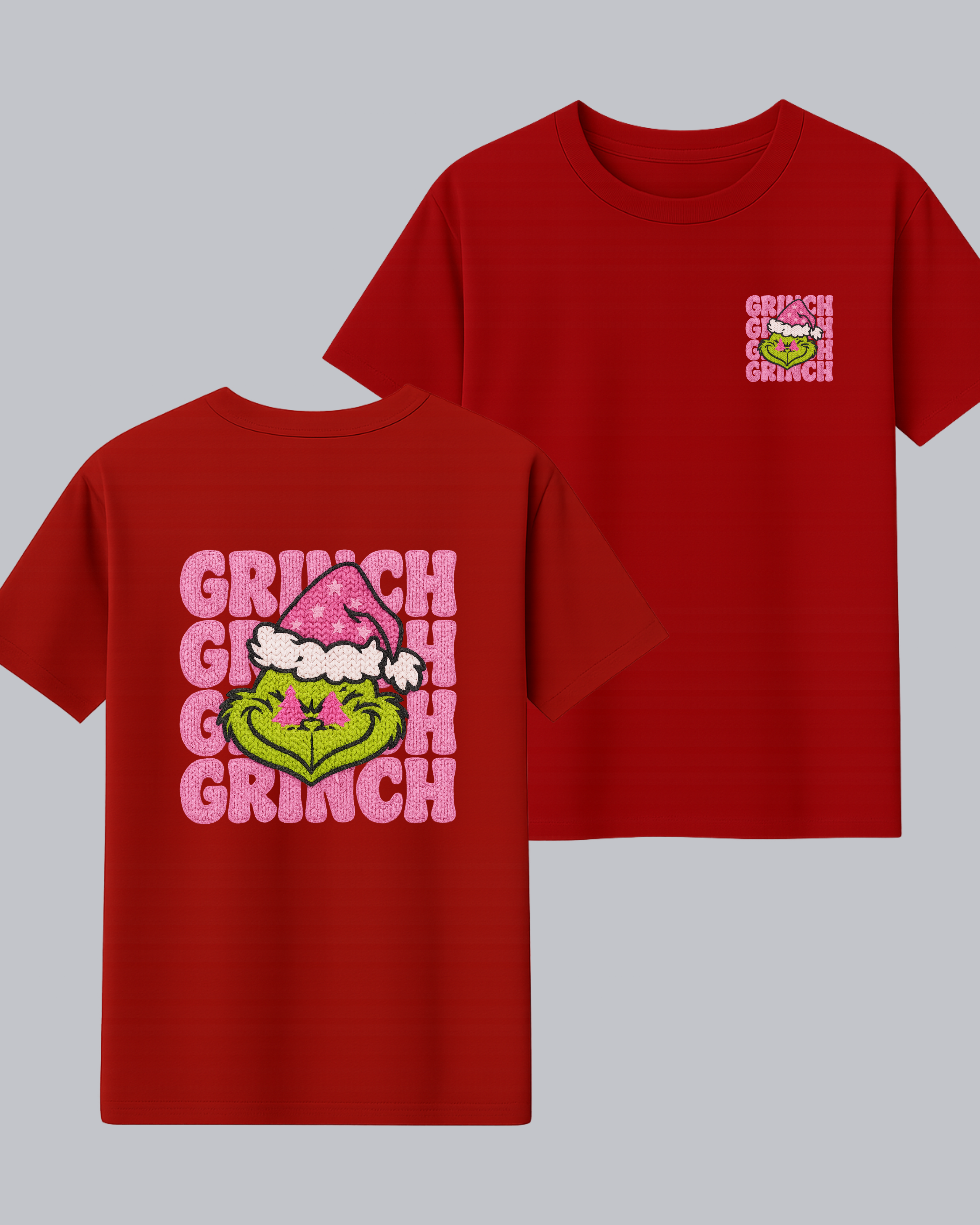 Polera Navideña | Grinch Rosado